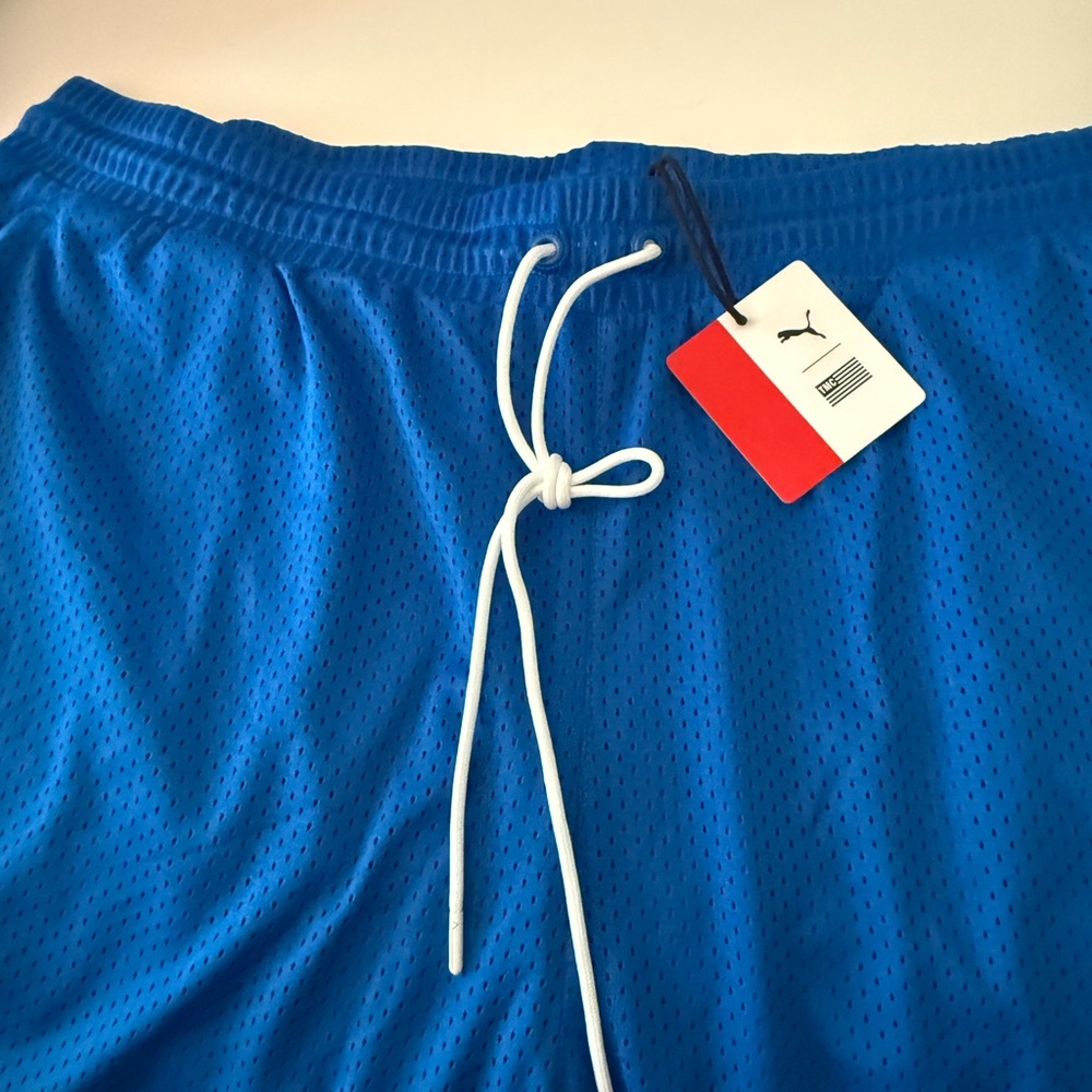 Puma Every Day Hussle Blue Athletic Mesh Drawstring Shorts Men’s XXL NEW